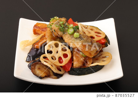 さんまと野菜の黒酢あんかけ 87035527