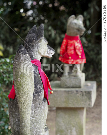 稲荷神社の狛狐 87035566