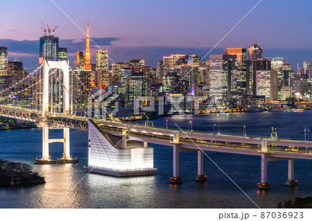 《東京都》東京ウォーターフロント・都市夜景 《東京都》東京ウォーターフロント・都市夜景 87036923