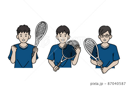 テニス　男子テニス部　クラブ活動　部活　スポーツ　男の子　イラスト 87040587
