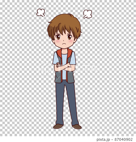 各種姿勢的男孩插圖 87040902