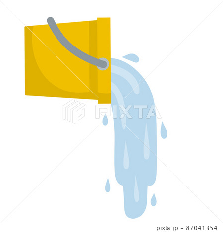 Splash and splatter. Liquid pours out. Cartoon flat illustration. 87041354