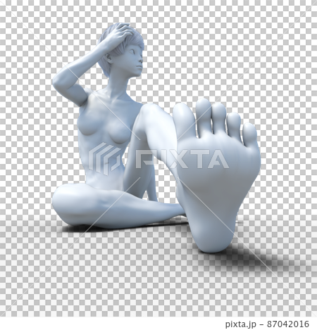 White figure female nude perming3DCG illustration material 87042016