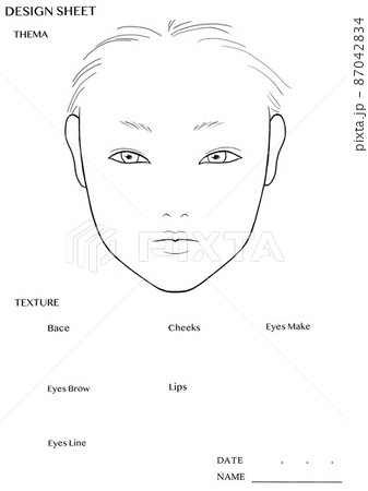メイクデザインシートのイラスト素材 [87042834] - PIXTA