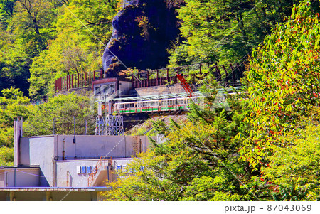 黒部峡谷　トロッコ列車　終点欅平駅 87043069