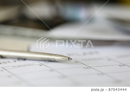 Office table with supplies Office table with supplies 87043444