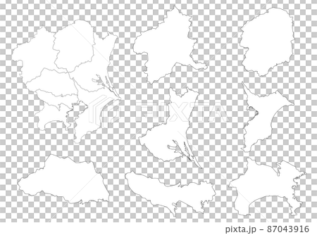 関東地方の線画セット 関東地方の線画セット 87043916