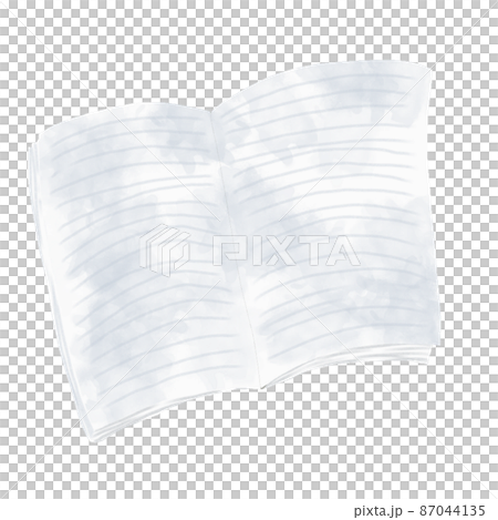 文具打開筆記本水彩風格插圖 文具打開筆記本水彩風格插圖 87044135