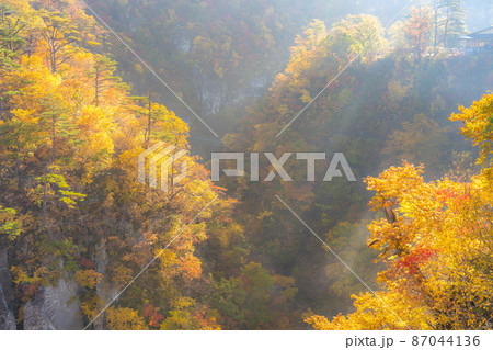 紅葉の秋イメージ　鳴子峡（宮城県大崎市） 87044136