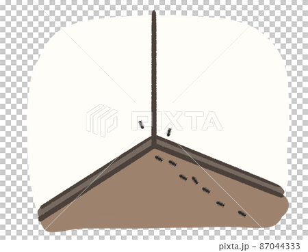 家の中に発生した 蟻の行列のイラスト素材