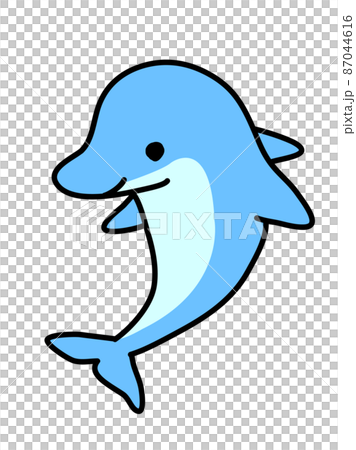 イルカ 立ち カラーのイラスト素材 [87044616] - PIXTA