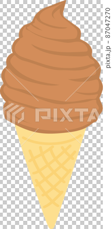 ソフトクリーム_チョコレート 87047270