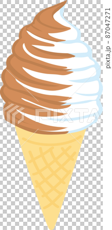 ソフトクリーム_チョコバニラミックス 87047271