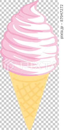 ソフトクリーム_ストロベリーミックス 87047272