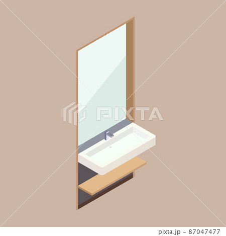 Isometric washbasin with tap 87047477