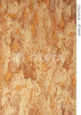 Texture of cork material in beige shades with Copy space. Abstract background. 87047627