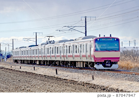 水戸線　下館－新治　JR東日本　E531系　K451編成（勝田）　赤電復刻塗色 87047947