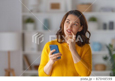 woman is using phone 87048599