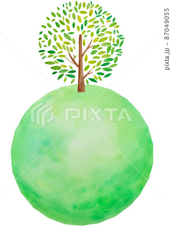 地球環境をイメージした水彩画 地球環境をイメージした水彩画 87049055