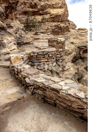 stone path in the mountains of jordan. stone path in the mountains of jordan. 87049636