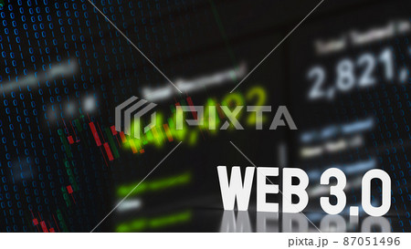The text Web 3.0 on business background for technology concept 3d rendering The text Web 3.0 on business background for technology concept 3d rendering 87051496