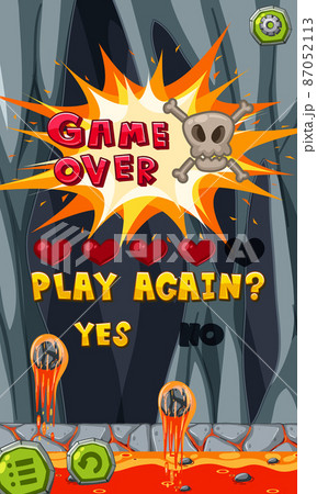 Game over template on mobile game Game over template on mobile game 87052113