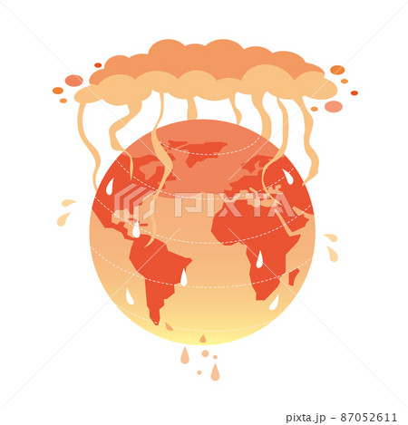 熱がこもって暑がる地球 87052611