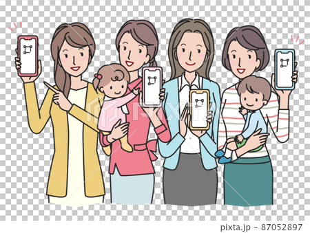 スマホで登録をしたワーキングマザー 87052897