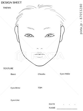 メイクデザインシートのイラスト素材 [87053280] - PIXTA
