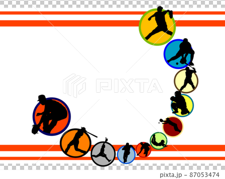 Baseball icon and frame Baseball icon and frame 87053474
