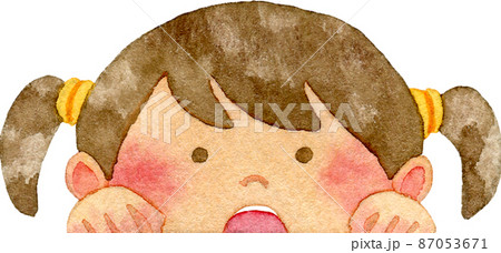 ひょっこりと顔を出す女の子のイラスト 87053671