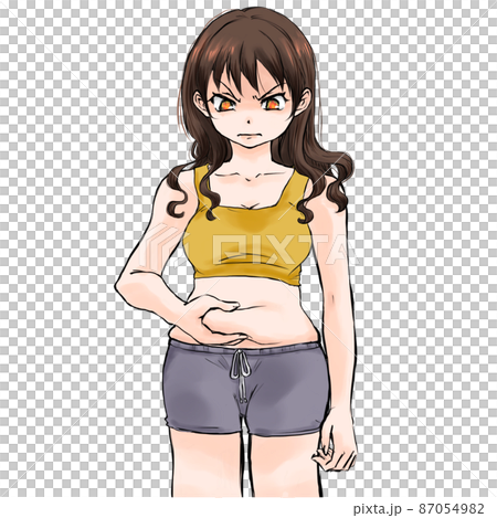 一個抓住她肚子裡的肉生氣的女人 一個抓住她肚子裡的肉生氣的女人 87054982