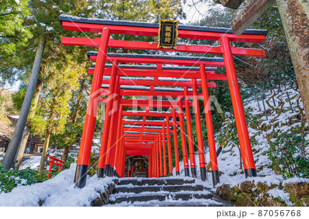 雪の伊奈波神社〈岐阜県岐阜市〉 87056768