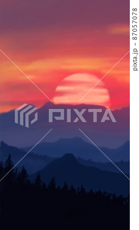 Landscape background. Abstract art template. Vector illustration. Landscape background. Abstract art template. Vector illustration. 87057078