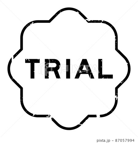 Grunge black trial word rubber seal stamp on white background Grunge black trial word rubber seal stamp on white background 87057994
