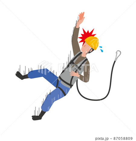落下する男性作業員 87058809