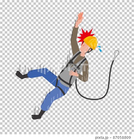 落下する男性作業員 87058809