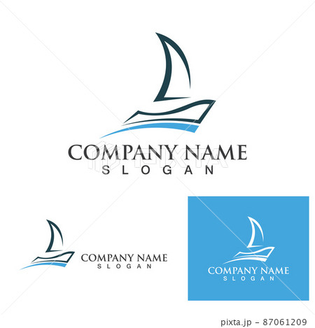 Silhouette of Dhow logo design Traditional Sailboat Silhouette of Dhow logo design Traditional Sailboat 87061209