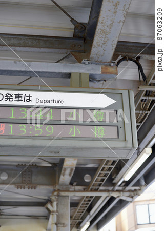 JR北海道 函館本線 小樽方面の電光掲示板 87063209