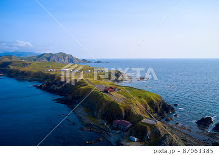 礼文島の空撮 87063385