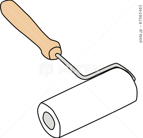 シンプルなコロコロクリーナーのイラスト素材 87065465