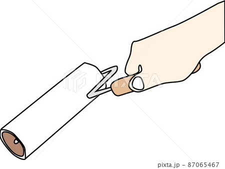 コロコロで掃除をする人のイラスト 87065467