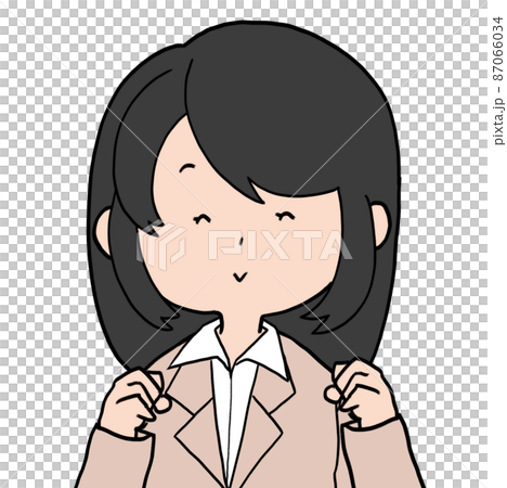 鬆散的女性角色插圖拳頭姿勢 鬆散的女性角色插圖拳頭姿勢 87066034