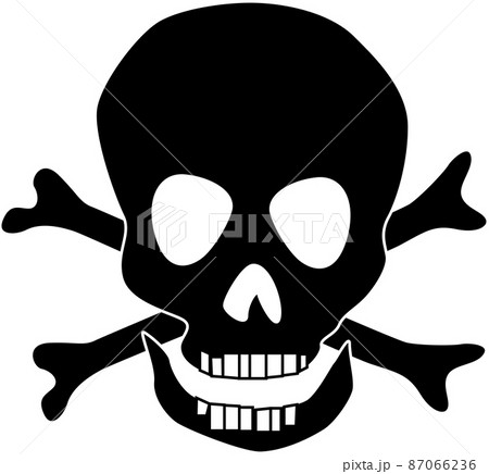 不気味で恐怖のドクロ シルエット のイラスト素材