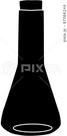 コルクのついた可愛いフラスコのシルエット 87066244