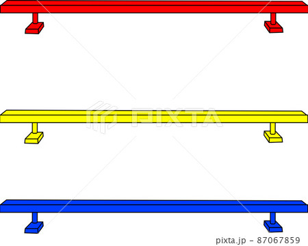 バランスを保つ平均台のイラストのイラスト素材 [87067859] - PIXTA