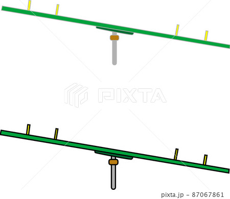可愛いシーソーのイラスト素材のイラスト素材