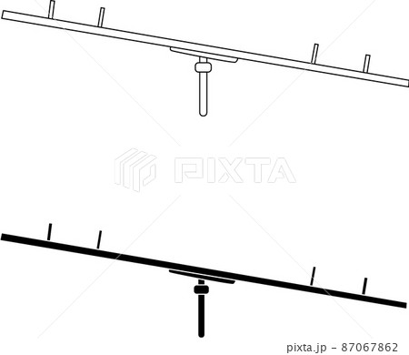シンプルなシーソーのシルエット 87067862