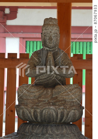 普賢菩薩の石像(四天王寺/大阪市天王寺区) 普賢菩薩の石像(四天王寺/大阪市天王寺区) 87067933