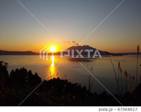 桜島夕焼け 桜島夕焼け 87068627